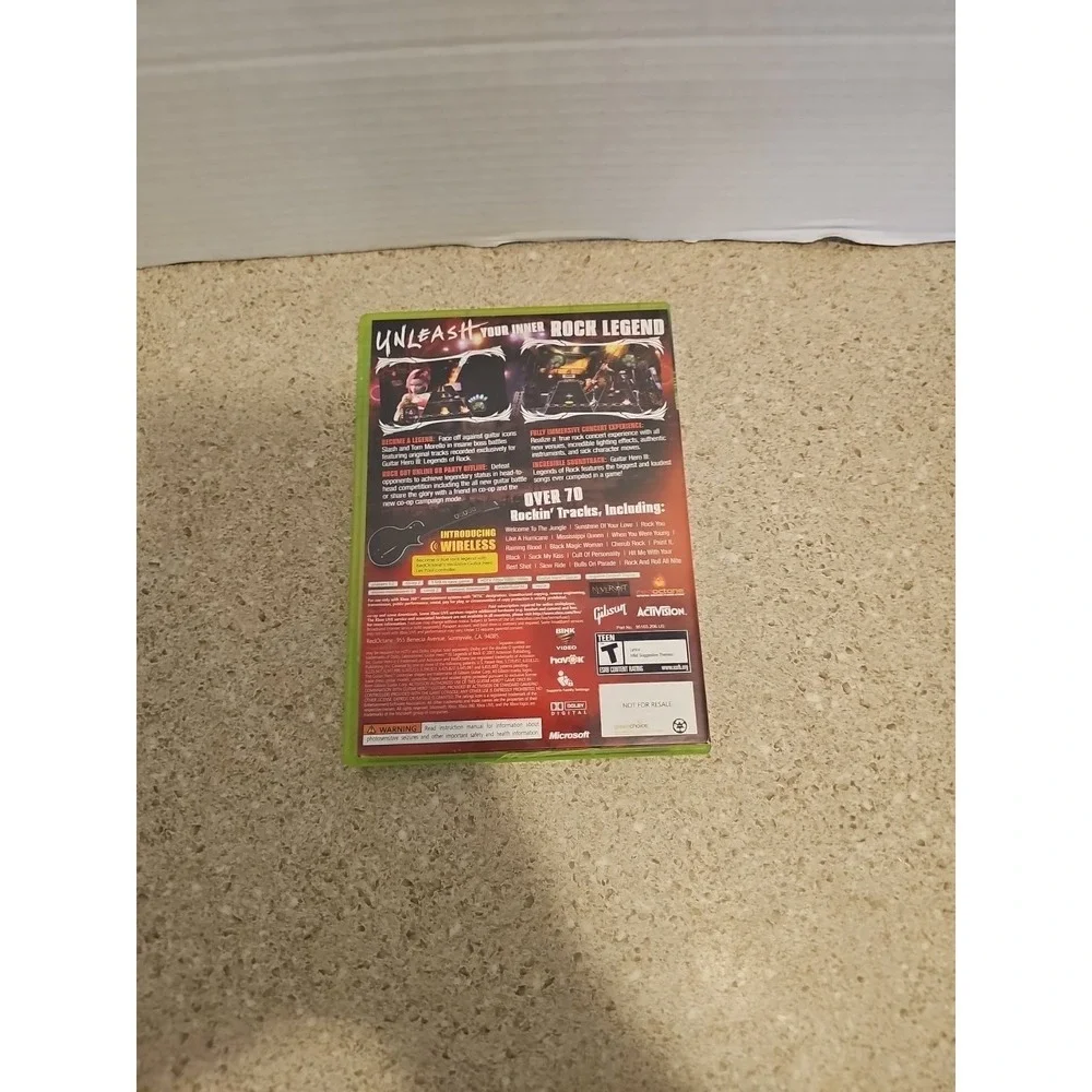 Guitar Hero III: Legends of Rock (Microsoft Xbox 360, 2007)